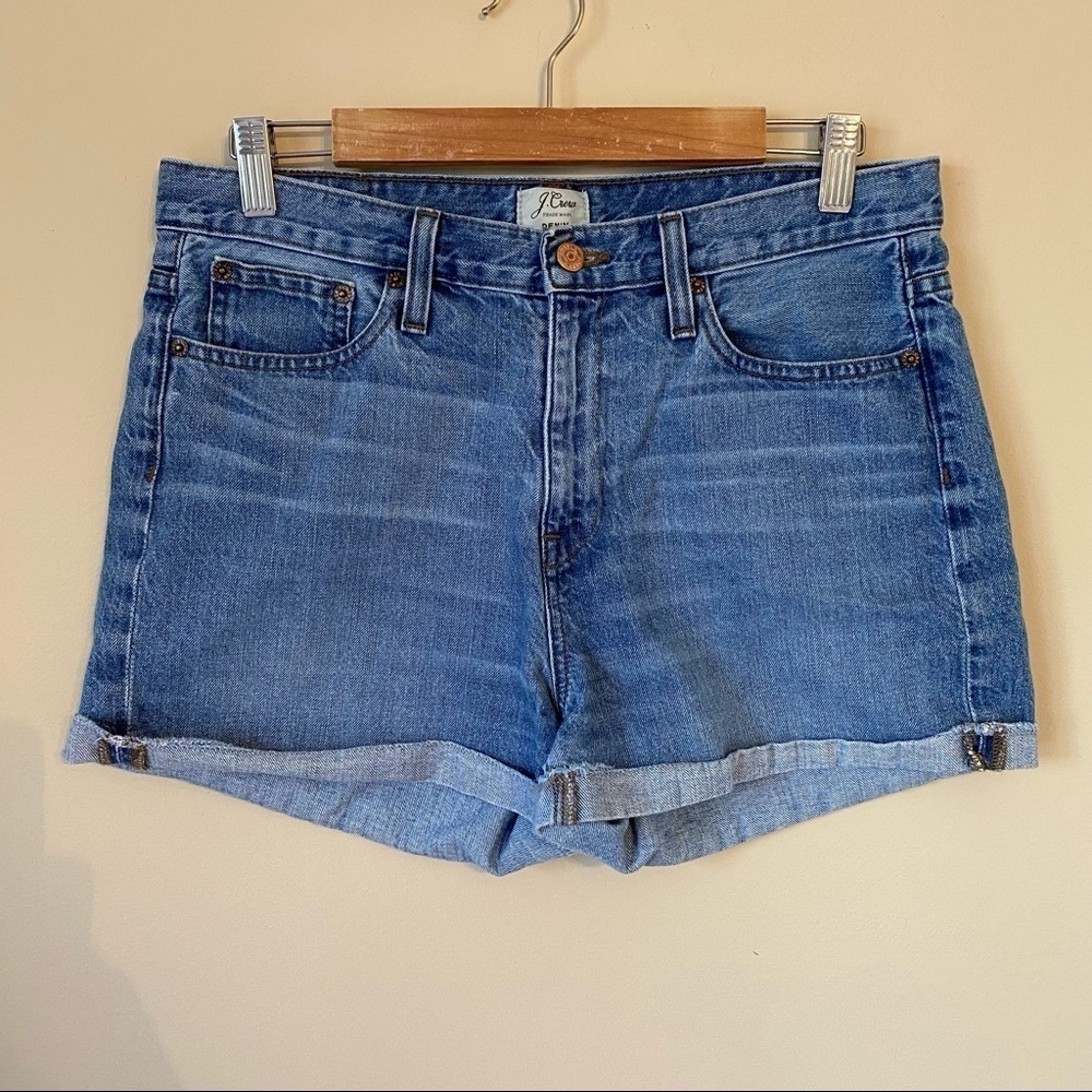 J. Crew High Rise Broken-In Boyfriend Denim Shorts - 29